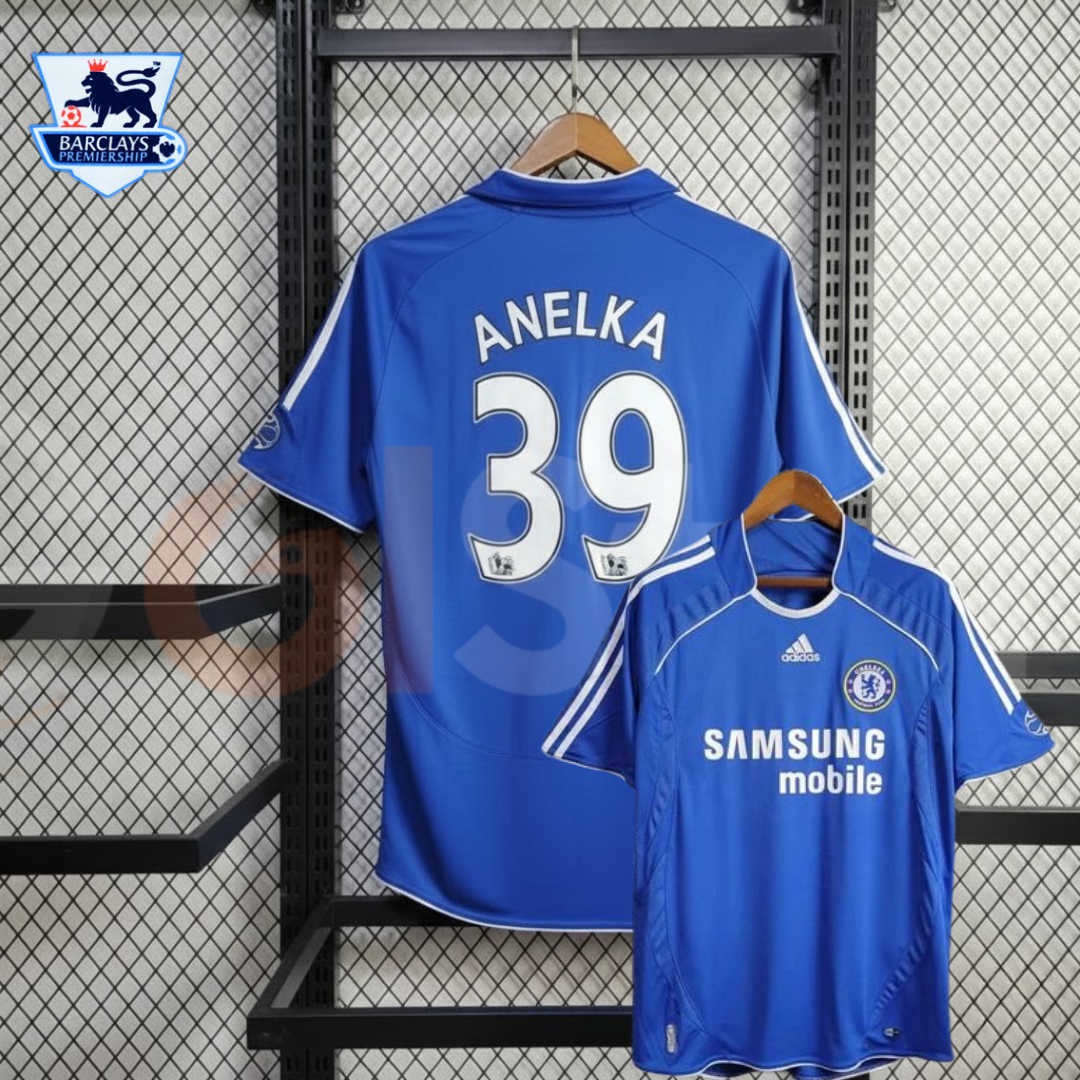 Chelsea FC 2006-2007 Retro Home Short Sleeve Jersey #39 Anelka Personalized PL Patch Rare