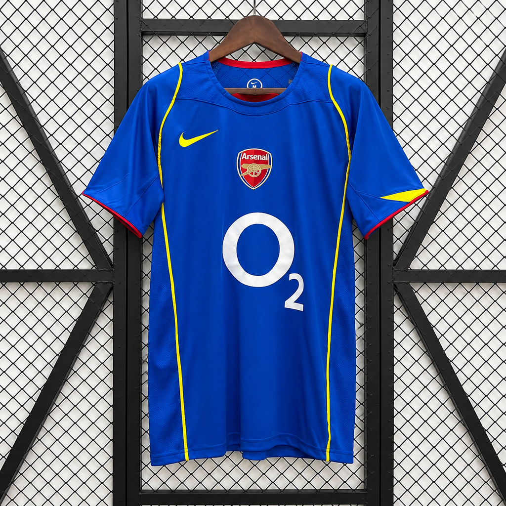 Arsenal FC 2004-2005 Retro Away Jersey | Custom Name & Number Short Sleeve Football Shirt with Premier League & UEFA Patches