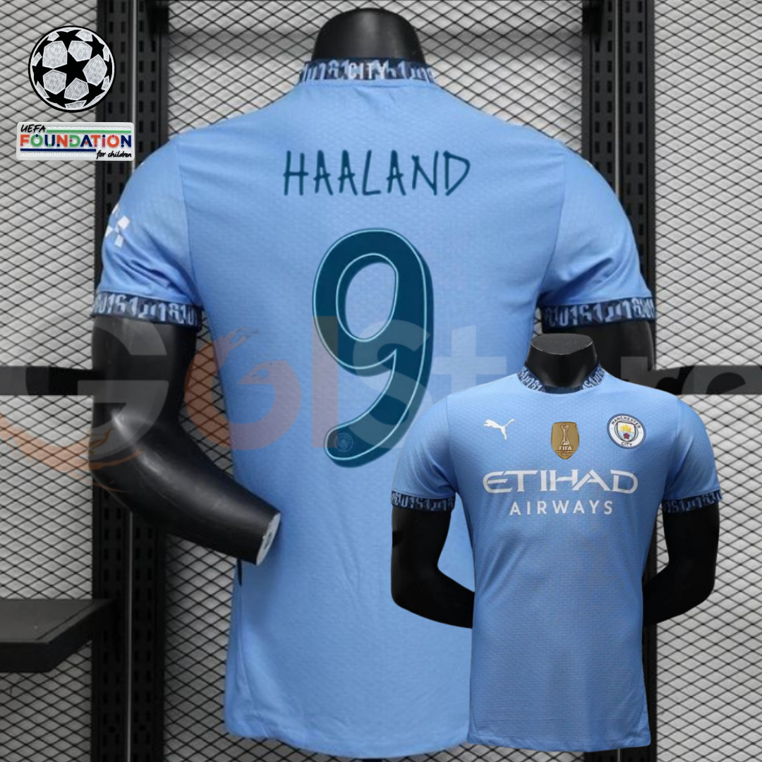 Man City 24-25 Home Player Jersey Haaland #9 UCL