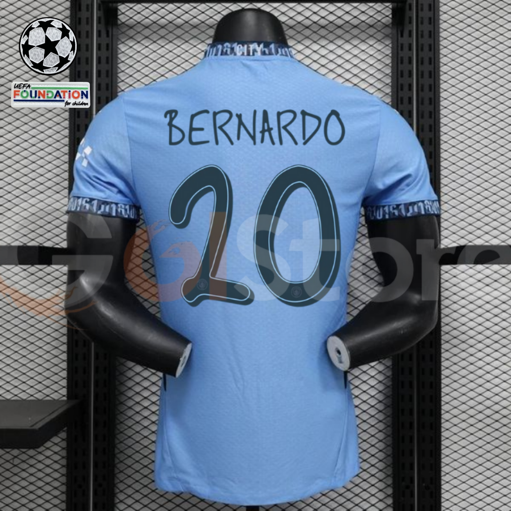 Man City 24-25 Home Player Jersey Bernardo #20 UCL
