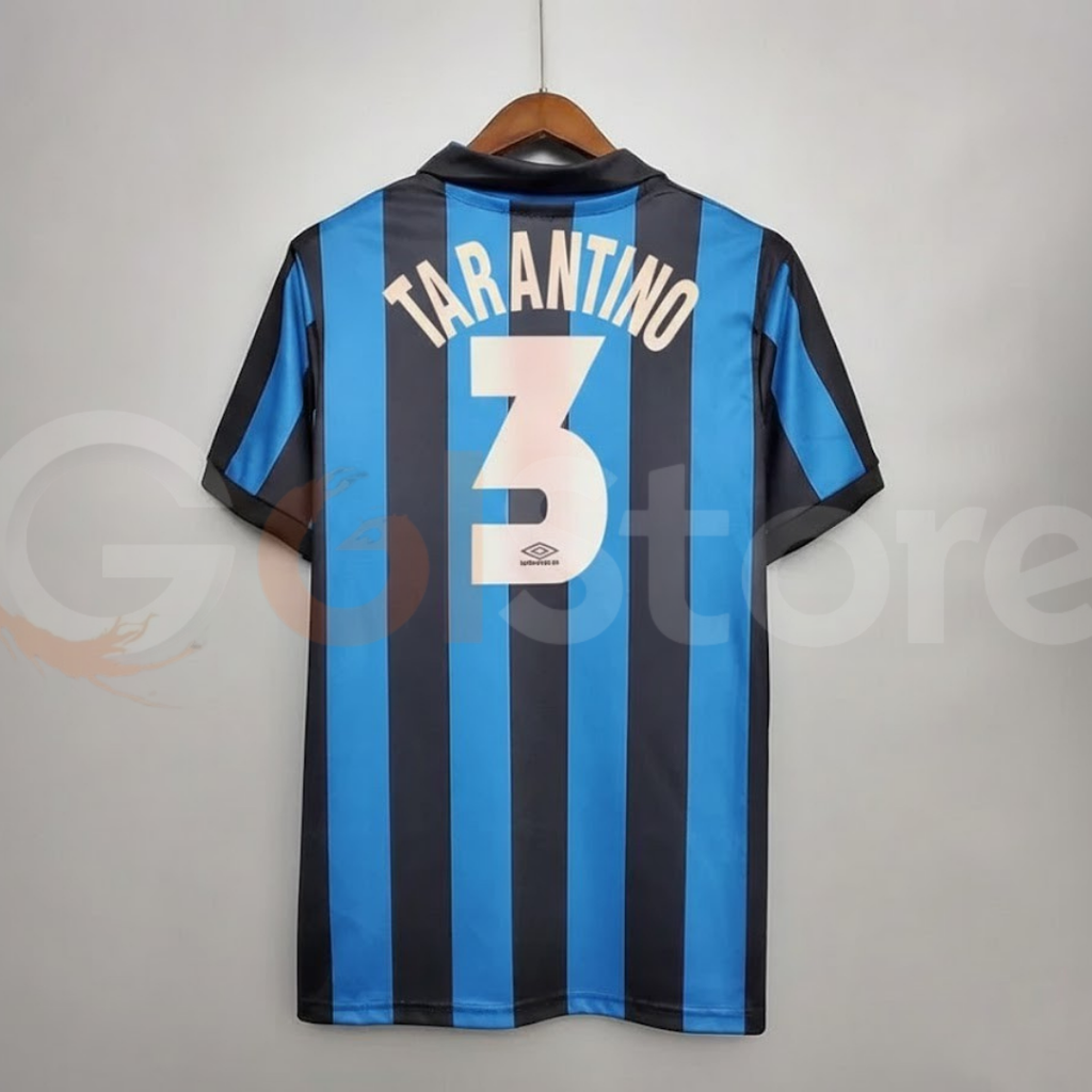 Inter Milan 1988-1990 Retro Home Short Sleeve Jersey #3 Massimo Tarantino Personalized Rare Collector
