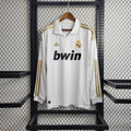 2011/12 Real Madrid Retro Home White Long Sleeve Jersey UCL Patch Personalized