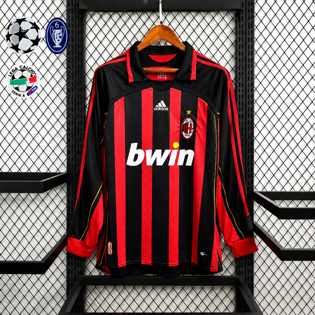 Retro AC Milan 2006-07 Home Jersey Long Sleeve Custom