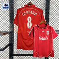 2006-2007 Liverpool Retro Red Home Short Sleeve Jersey #8 Gerrard Personalized PL Patch