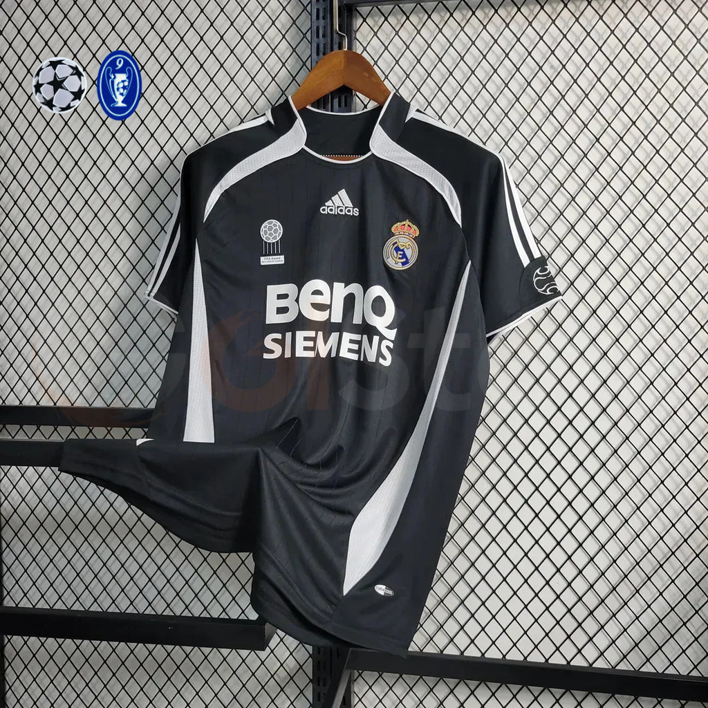 2006/07 Real Madrid Retro Away Black Jersey #23 Beckham UCL Personalized