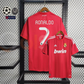 2011/12 Real Madrid Retro Away Red Jersey #7 Ronaldo UCL Personalized