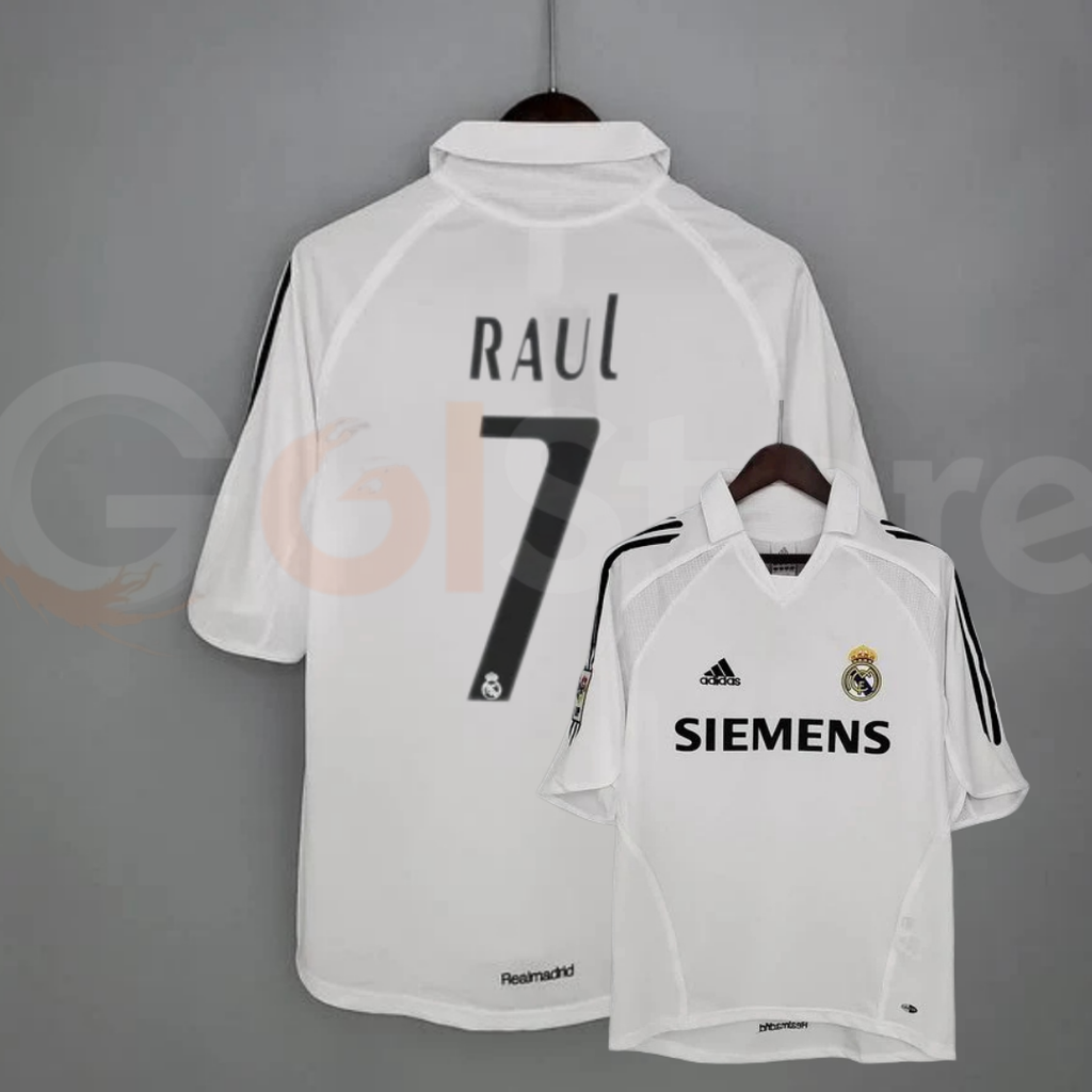 2005/06 Real Madrid Retro Home Jersey #7 Raul La Liga Personalized