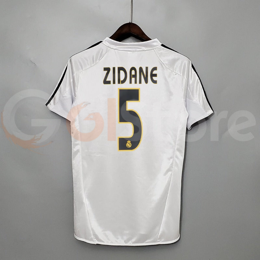 2004/05 Real Madrid Retro Home Jersey #5 Zidane La Liga Personalized