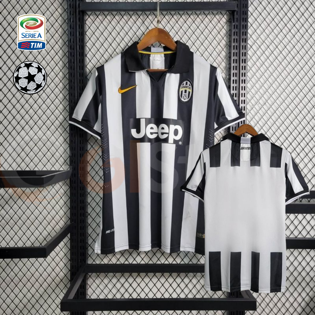 Juventus 2014-2015 Retro Home Short Sleeve Jersey UCL Serie A Patch Personalized Rare