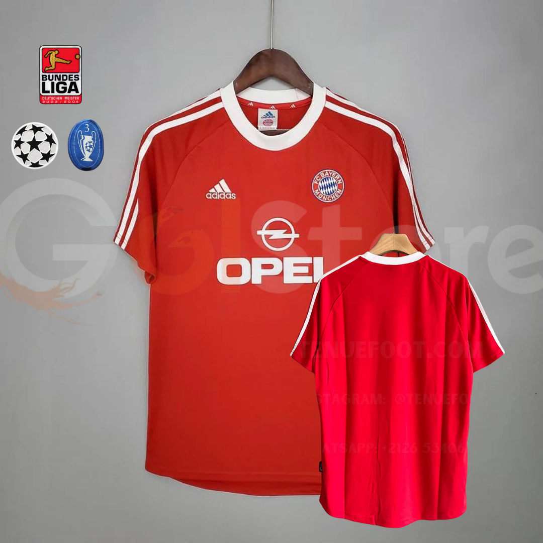 Bayern Munich 2000-2001 Retro Home Short Sleeve Jersey UCL Patch Personalized Rare Elber Effenberg Kahn