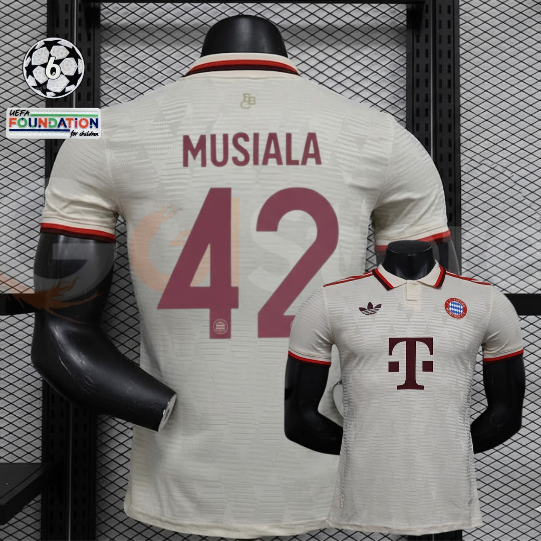 2024/25 Bayern Munich Third Away Jersey Player Version #42 Musiala UCL