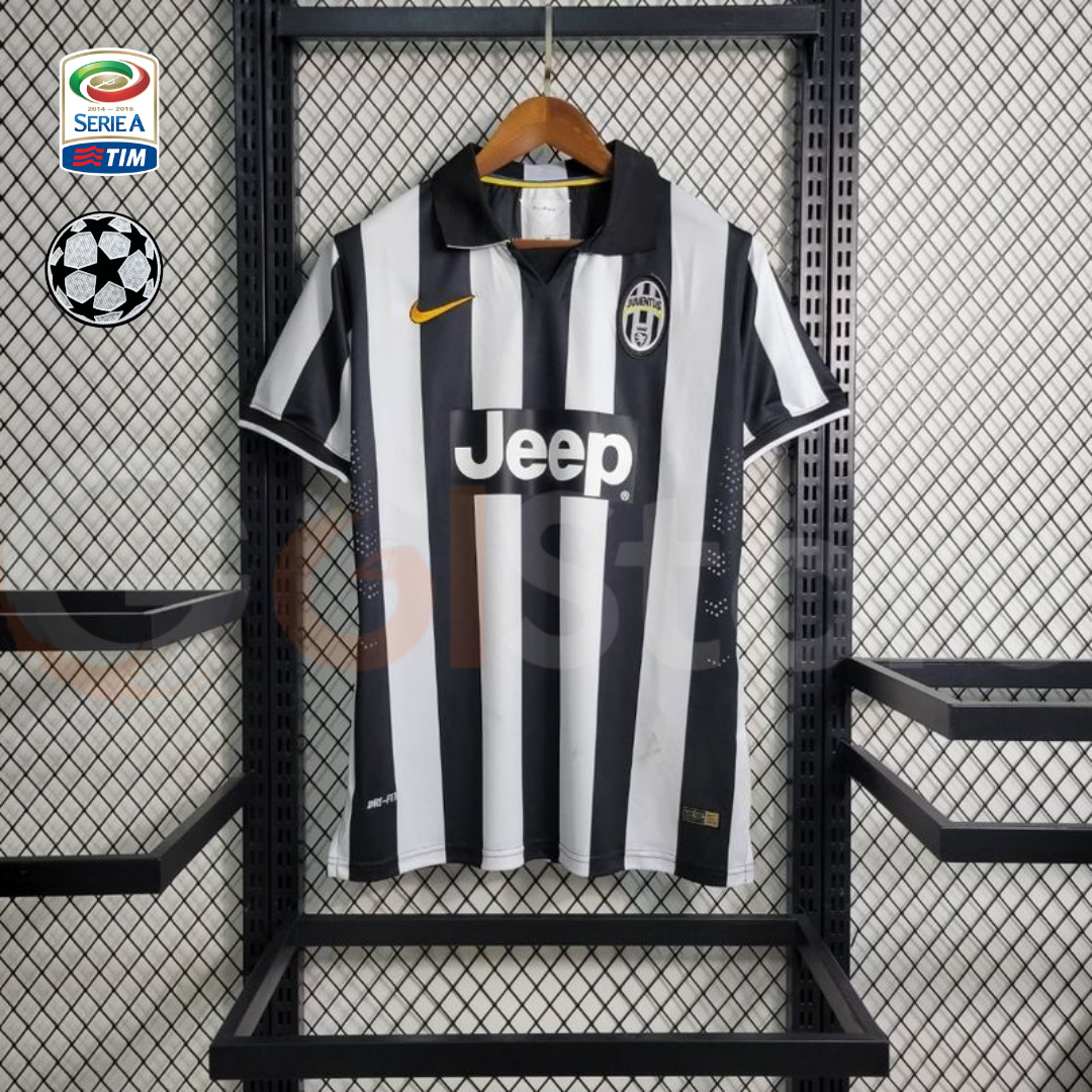 Juventus 2014-2015 Retro Home Short Sleeve Jersey UCL Serie A Patch Personalized Rare