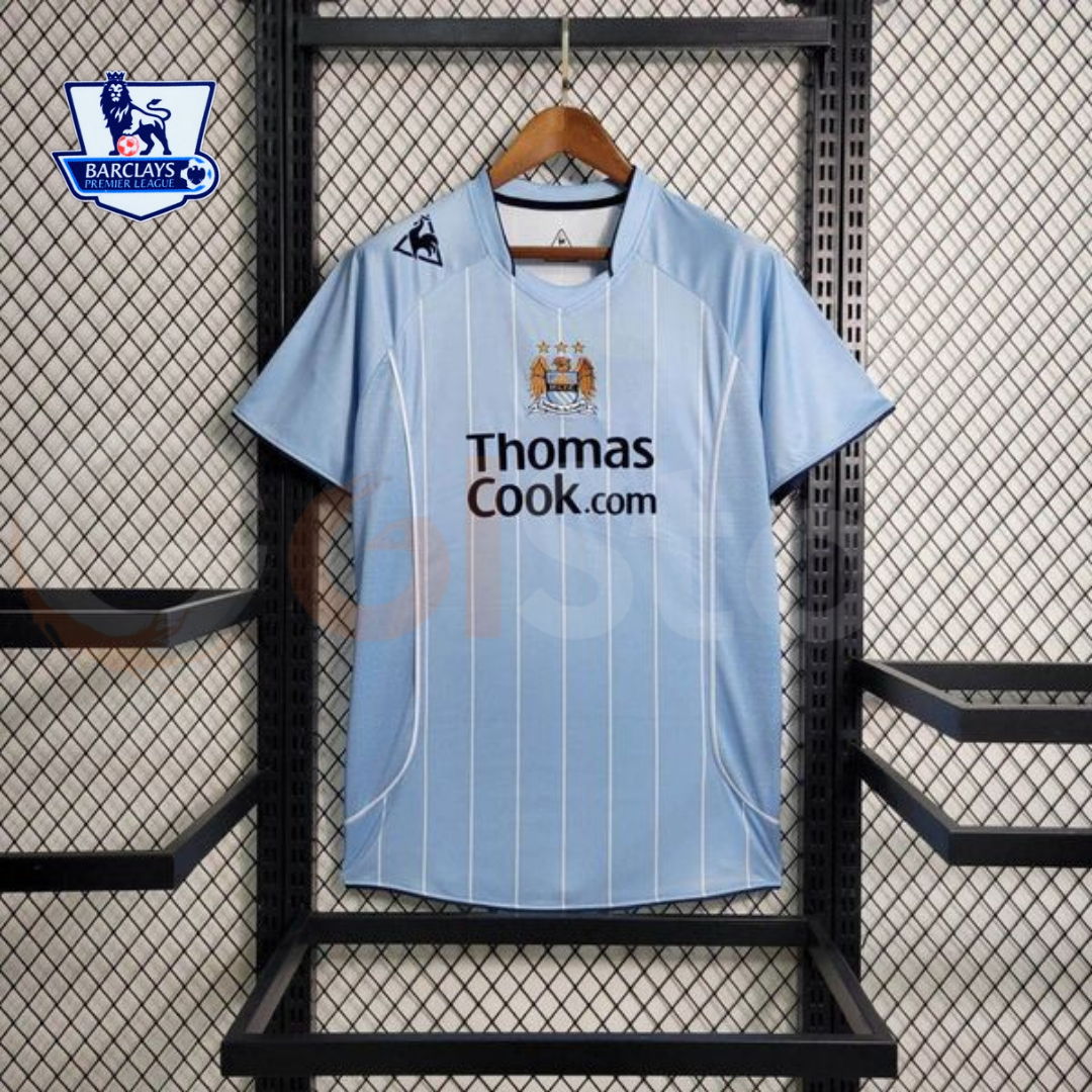 Manchester City 2008-2009 Retro Home Short Sleeve Jersey Personalized PL Patch