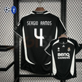 2006/07 Real Madrid Retro Away Black Jersey #4 Sergio Ramos UCL Personalized