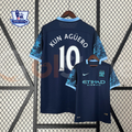 Manchester City 2015-2016 Retro Away Short Sleeve Jersey #10 Kun Aguero Premier League Patch Personalized Rare