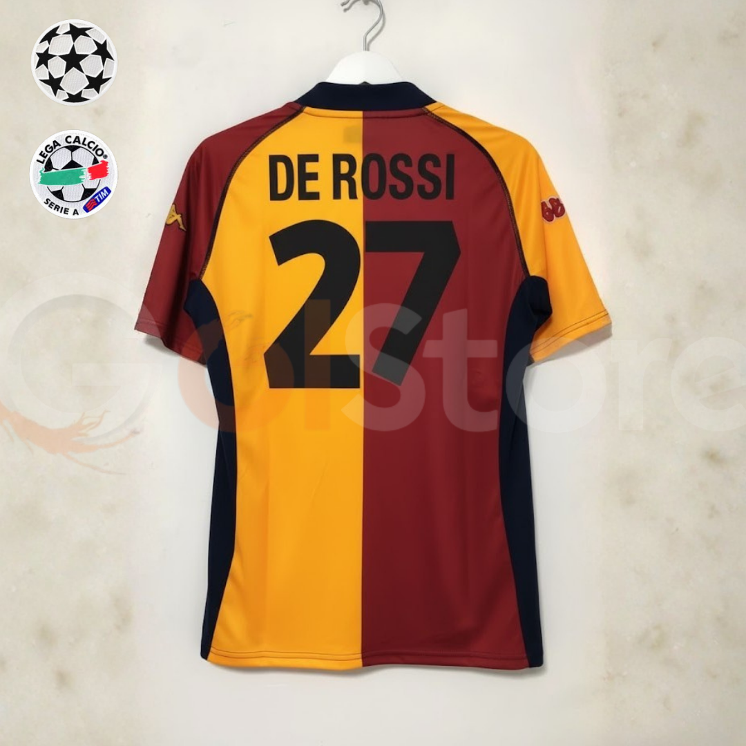 AS Roma 2000–2001 Retro Home Jersey – De Rossi #27