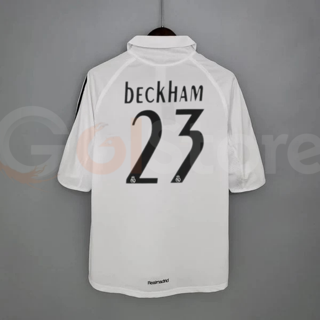 2005/06 Real Madrid Retro Home Jersey #23 Beckham La Liga Personalized