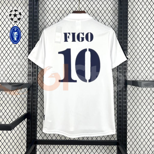 2002/03 Real Madrid Retro Home Jersey #10 Figo UCL Personalized