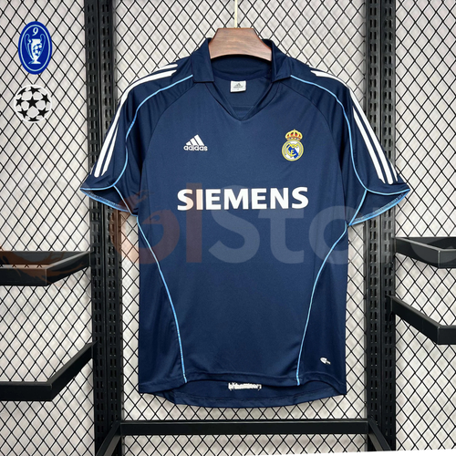 2005/06 Real Madrid Retro Away Navy Blue Jersey #9 Ronaldo UCL Personalized