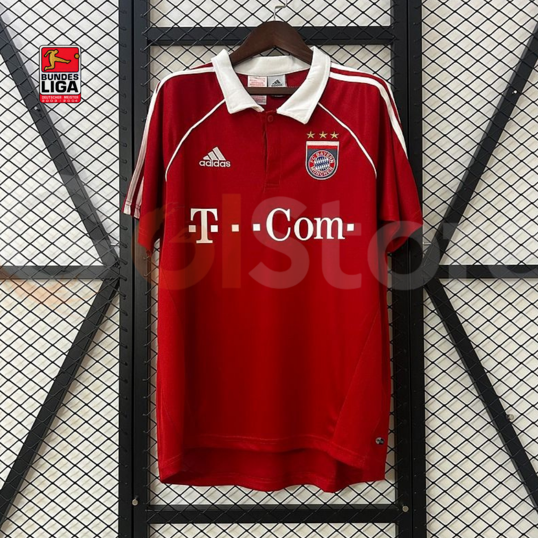 Bayern Munich 2005-2006 Retro Home Short Sleeve Jersey #10 Makaay Bundesliga Patch Personalized Rare