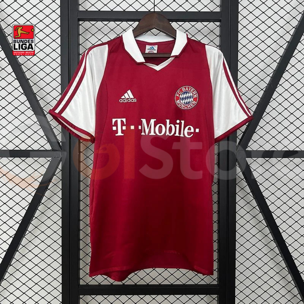 Bayern Munich 2003-2004 Retro Home Short Sleeve Jersey #10 Makaay Bundesliga Patch Personalized Rare