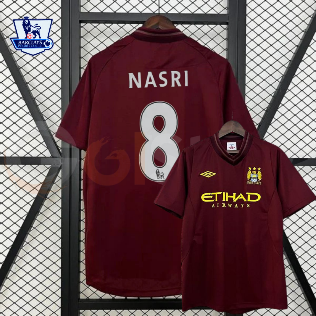 Manchester City 2012-2013 Retro Away Short Sleeve Jersey #8 Nasri Premier League Patch Personalized Rare