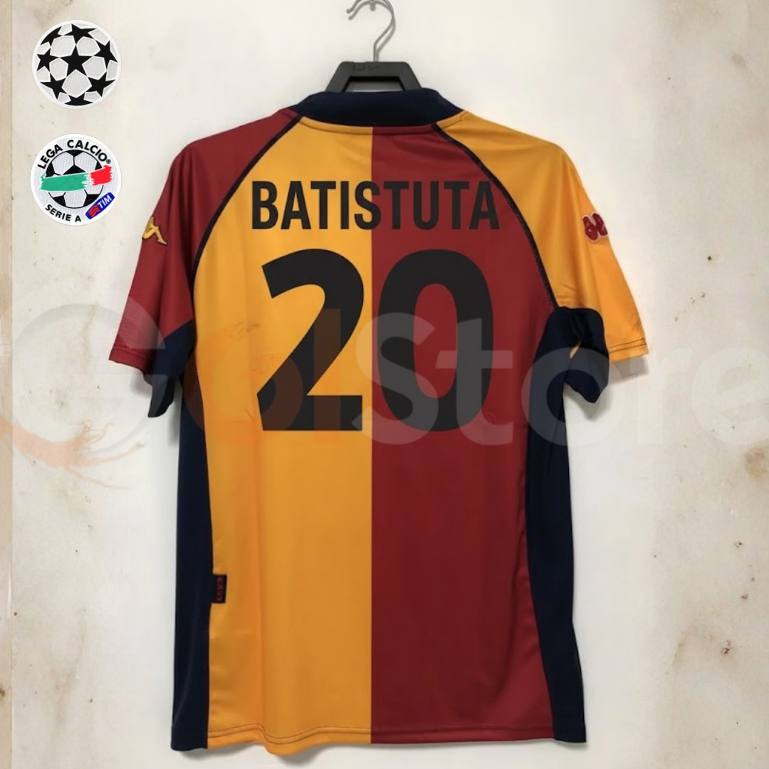 AS Roma 2000–2001 Retro Home Jersey – Batistuta #20