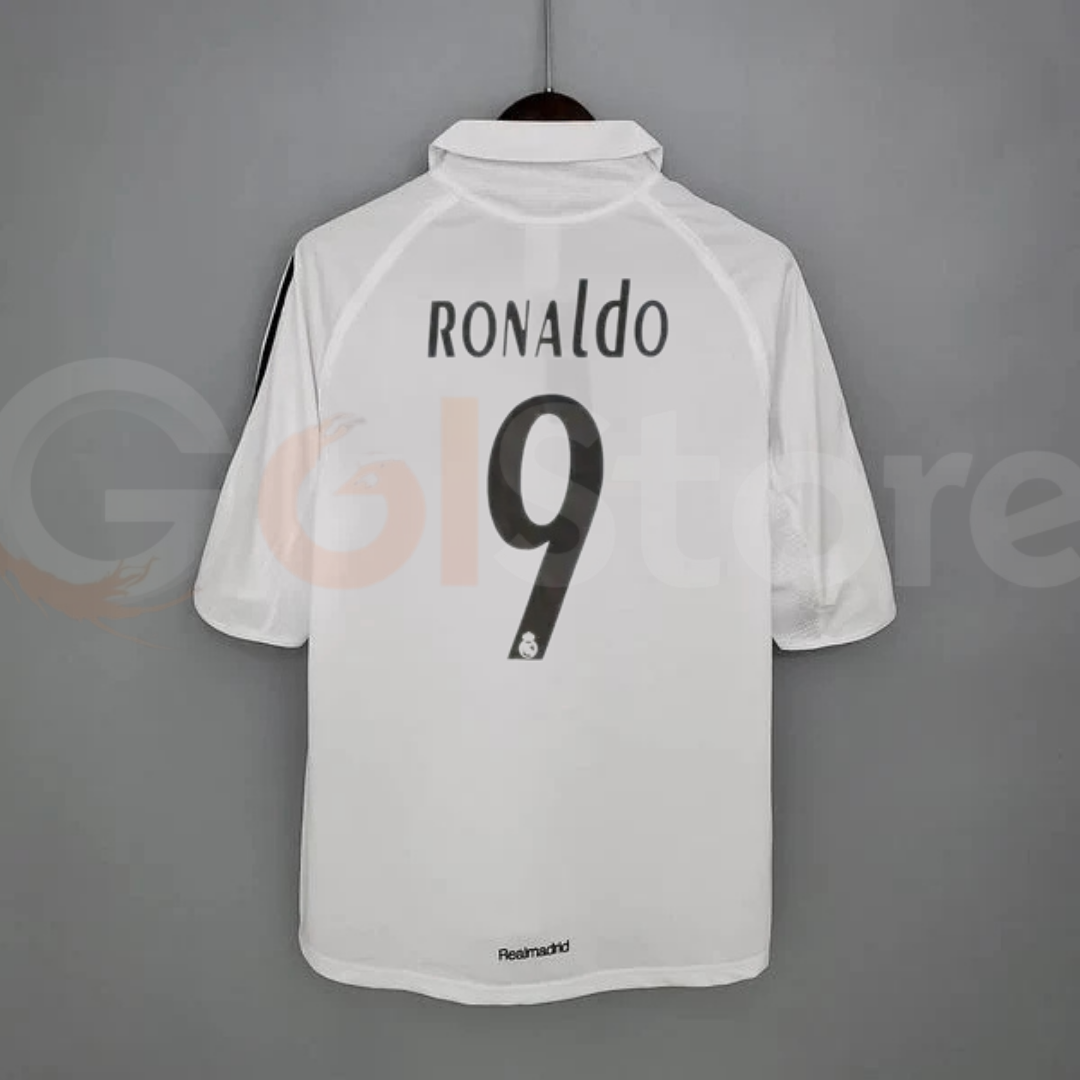 2005/06 Real Madrid Retro Home Jersey #9 Ronaldo La Liga Personalized