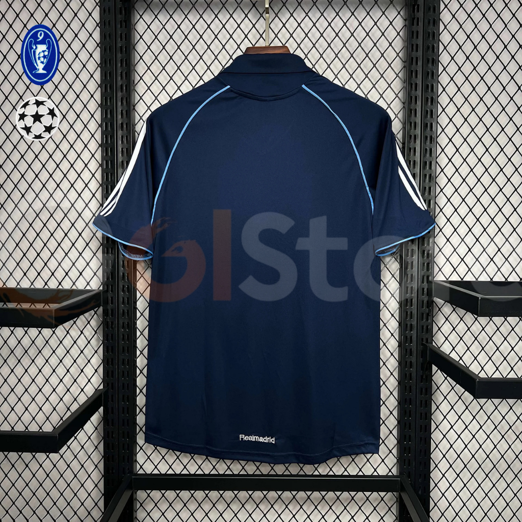 2005/06 Real Madrid Retro Away Navy Blue Jersey UCL Patch Personalized