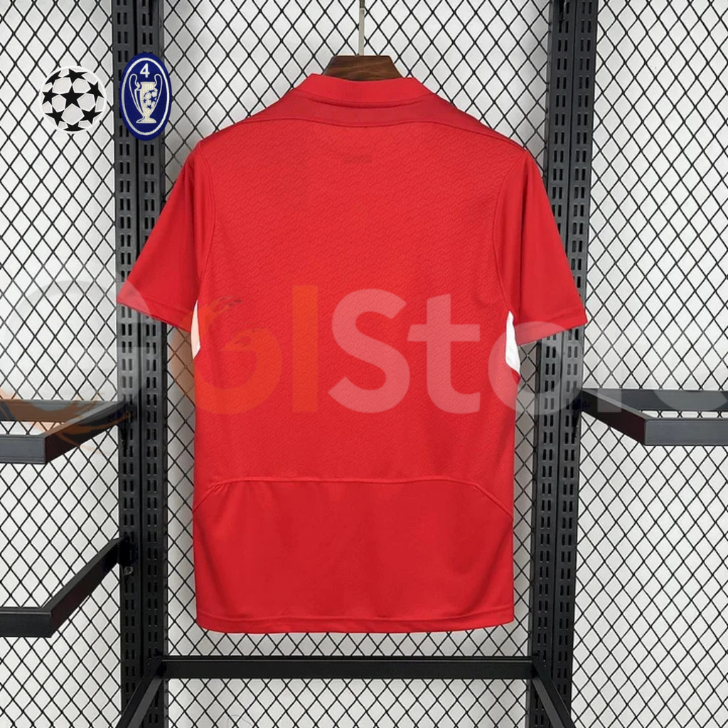 2004-2005 Liverpool Retro Red UCL Final Short Sleeve Jersey Personalized UCL Patch Istanbul