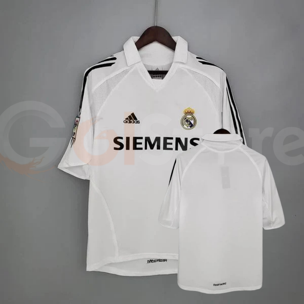 2005/06 Real Madrid Retro Home Jersey La Liga Patch Personalized