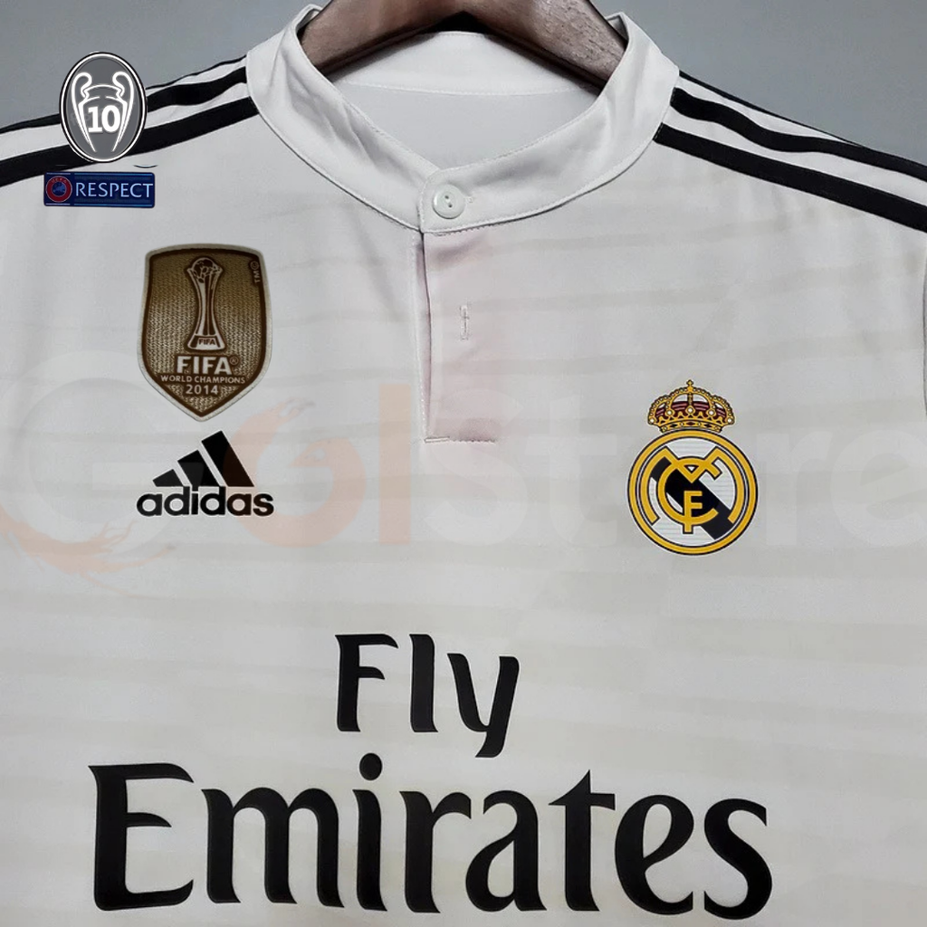 2014/15 Real Madrid Retro Home White Jersey #8 Kroos UCL Personalized