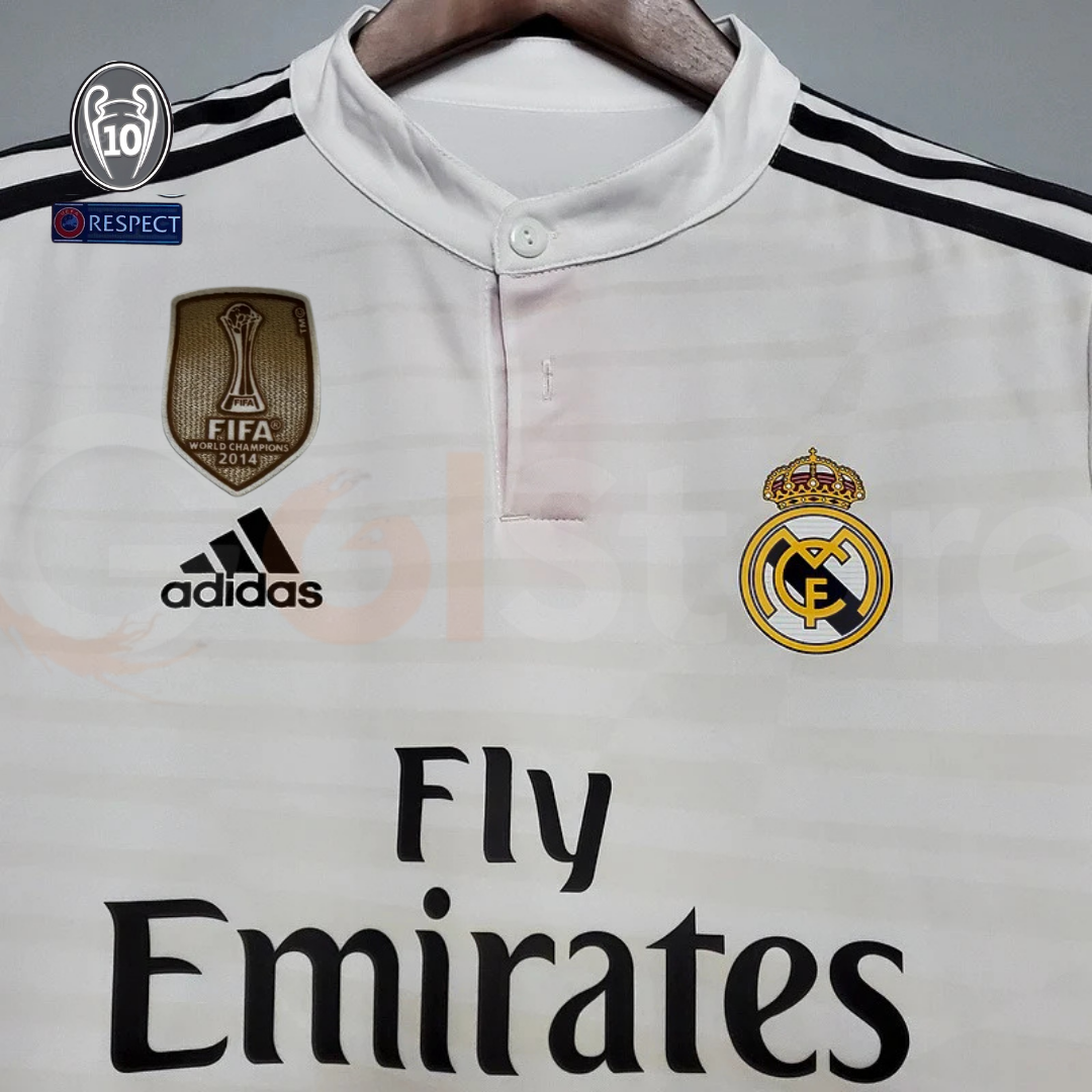 2014/15 Real Madrid Retro Home White Jersey #8 Kroos UCL Personalized