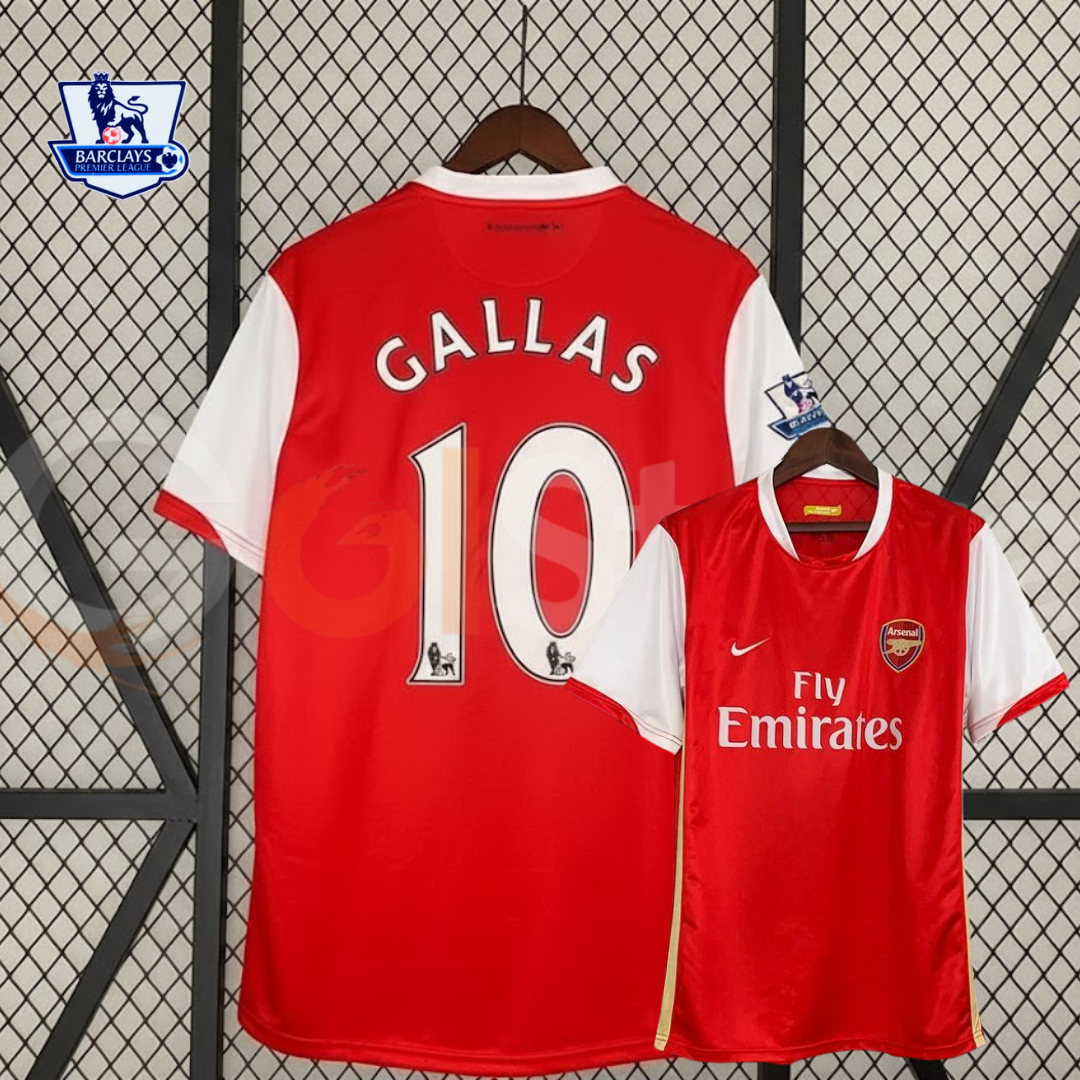Arsenal 2006-08 Retro Home Jersey | #10 William Gallas | Premier League