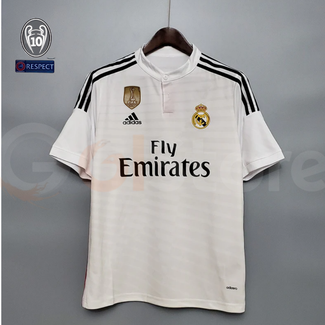 2014/15 Real Madrid Retro Home White Jersey #8 Kroos UCL Personalized