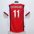 Arsenal FC 1997-1998 Retro Home Jersey | Marc Overmars #11 Men's Soccer Shirt - Short Sleeve Fan Edition with Premier League Patches