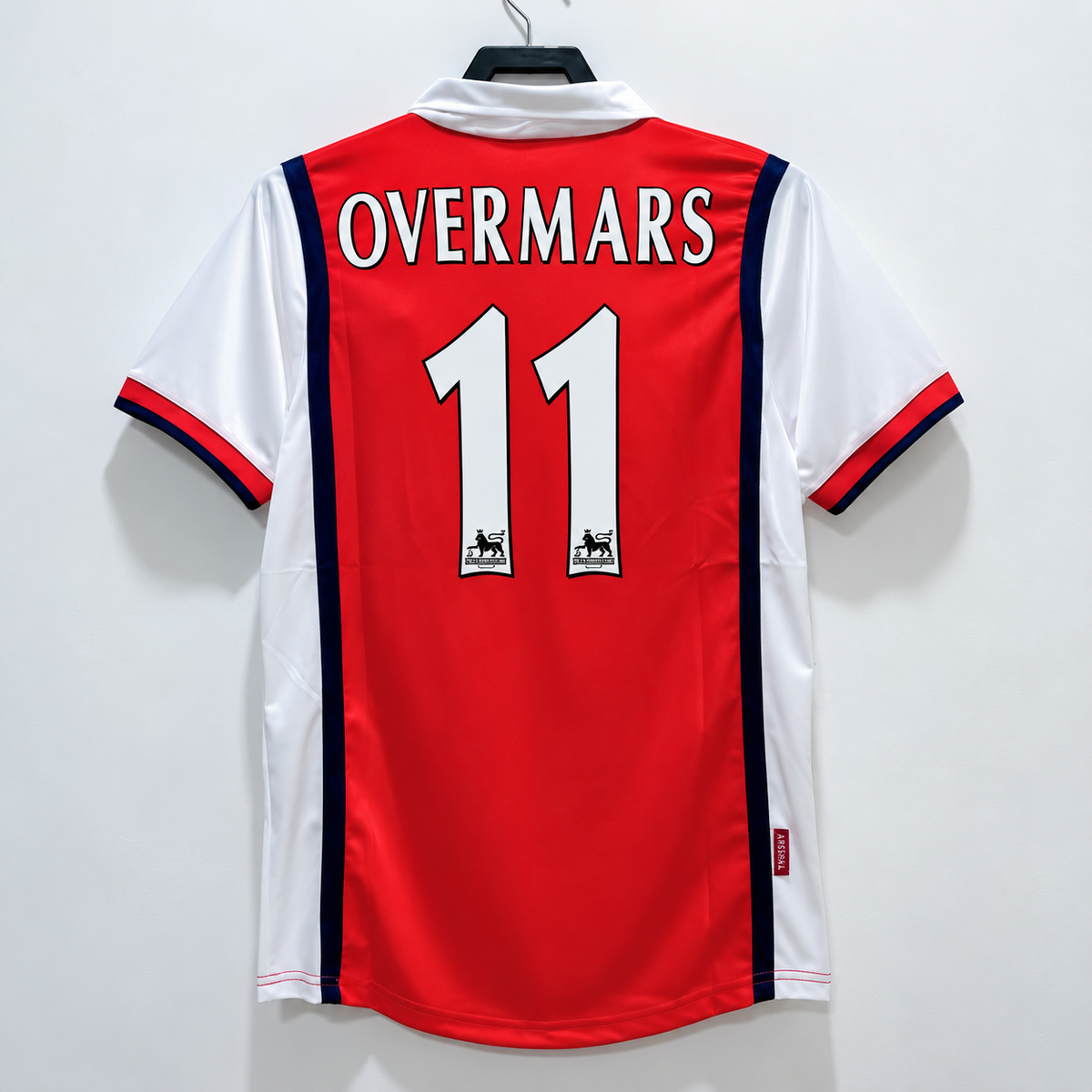 Arsenal FC 1997-1998 Retro Home Jersey | Marc Overmars #11 Men's Soccer Shirt - Short Sleeve Fan Edition with Premier League Patches