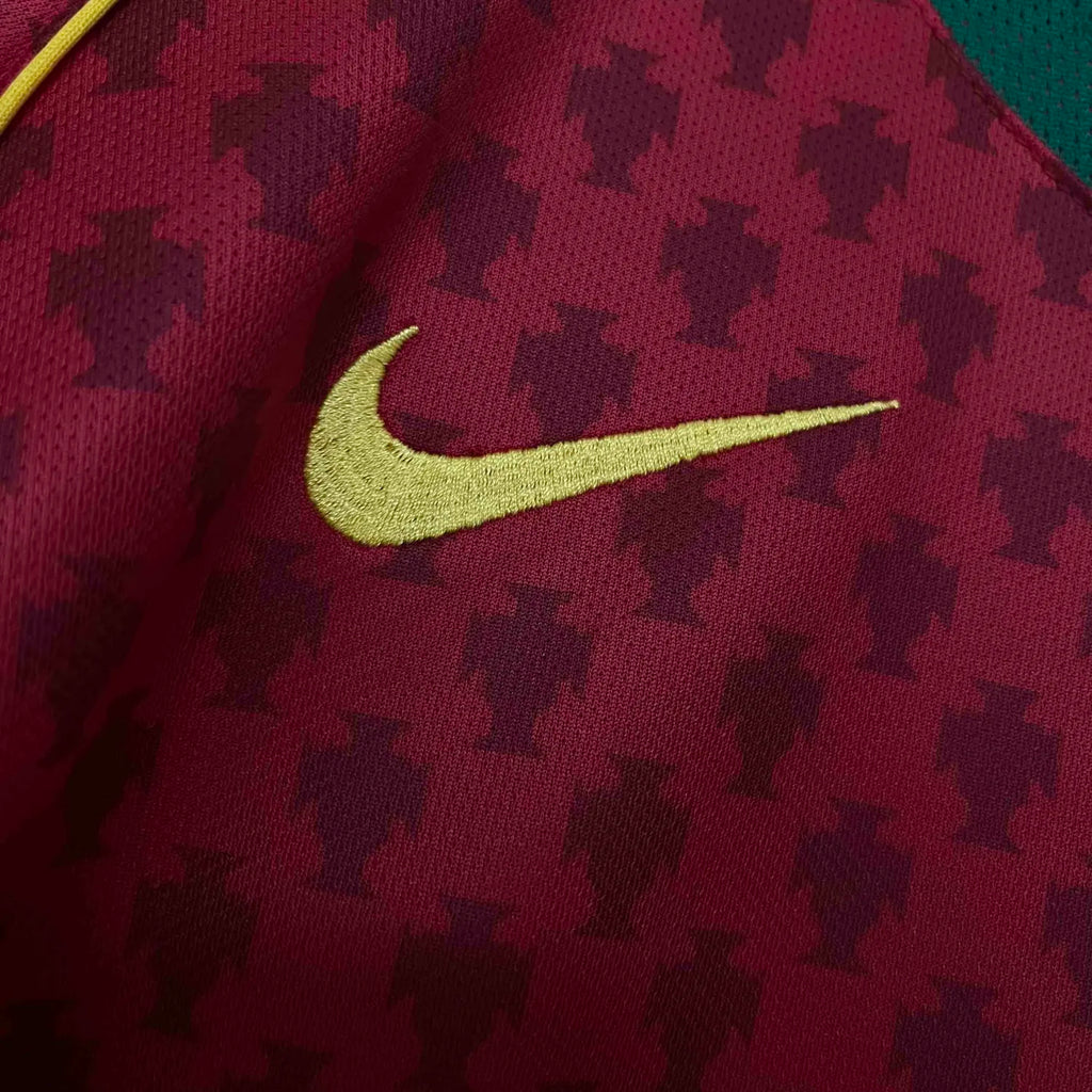 Portugal 2004 Retro Home Short Sleeve Jersey #7 Figo Euro 2004 Patch Personalized Rare