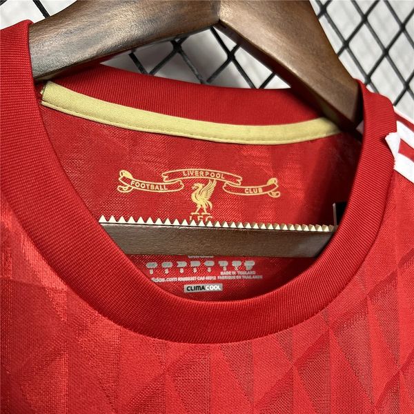 2010-2011 Liverpool Retro Red Home Short Sleeve Jersey Personalized PL UCL Patch