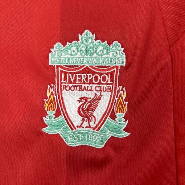 2008-2009 Liverpool Retro Red Home Short Sleeve Jersey Personalized PL UCL Patch