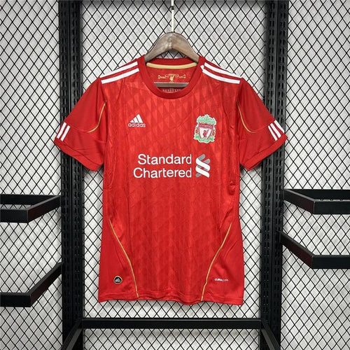 2010-2011 Liverpool Retro Red Home Short Sleeve Jersey #10 Cole Personalized PL Patch