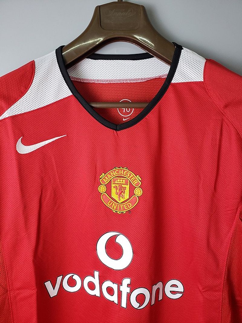Manchester United 2005-2006 Retro Long Sleeve Jersey #7 Ronaldo Personalized PL UCL Rare