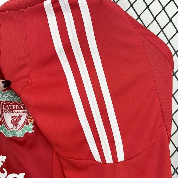 2008-2009 Liverpool Retro Red Home Short Sleeve Jersey Personalized PL UCL Patch