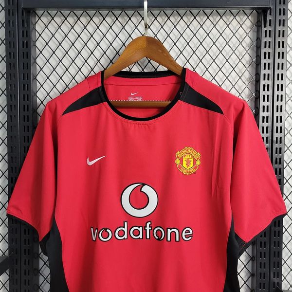 Manchester United 2002-2004 Retro Home Short Sleeve Jersey #10 Van Nistelrooy Personalized PL Patch Rare