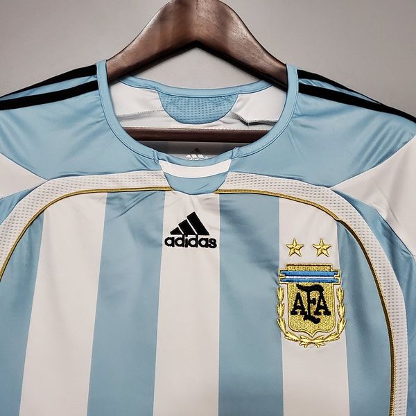 Argentina 2006 World Cup Home Retro Short Sleeve Jersey Personalized S-2XL