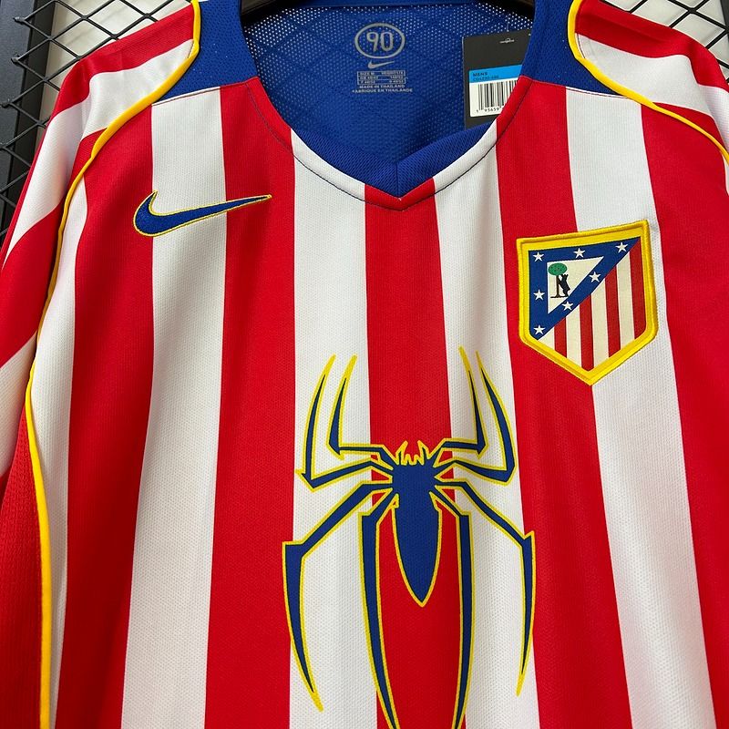 Atlético Madrid 2004-05 Retro Home Jersey | Long Sleeve | S–2XL