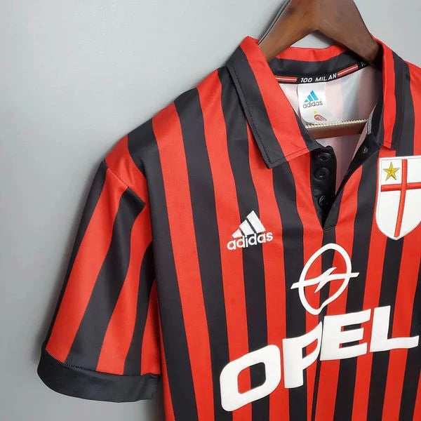 Retro AC Milan 1999-00 Home Jersey Short Sleeve