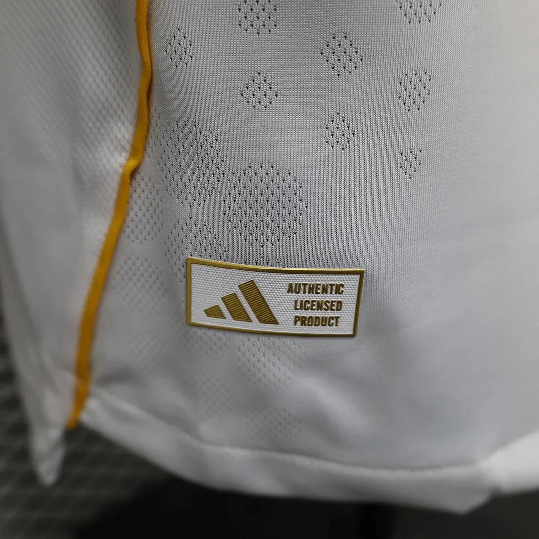 2025/26 Real Madrid Player Version Home White Jersey UCL Patch Personalized