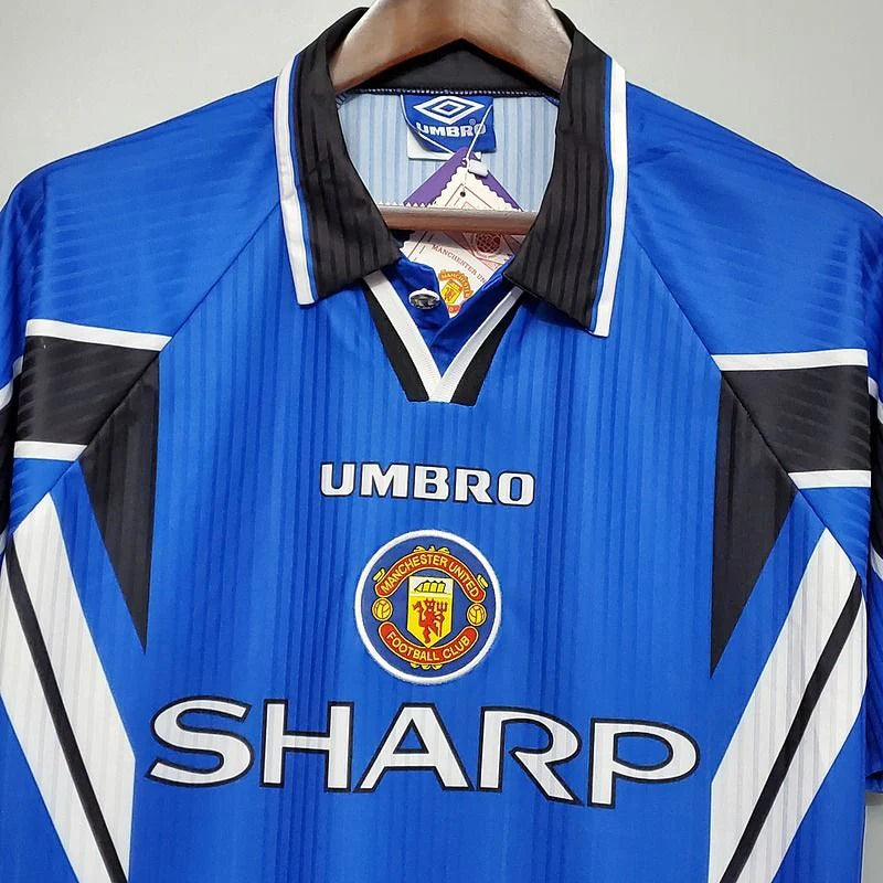 Manchester United 1996-1997 Retro Away Jersey Rare Collector Cantona Last Season