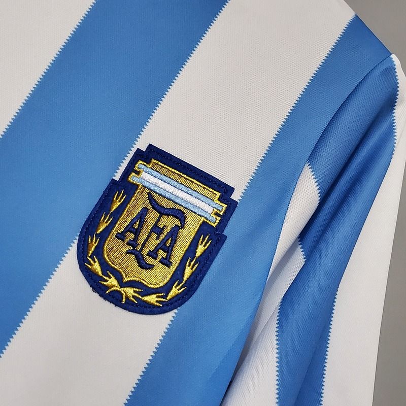 Argentina 1986 World Cup Home Retro Short Sleeve Jersey #10 Maradona Personalized S-2XL